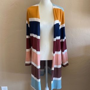 Color block sweater cardigan